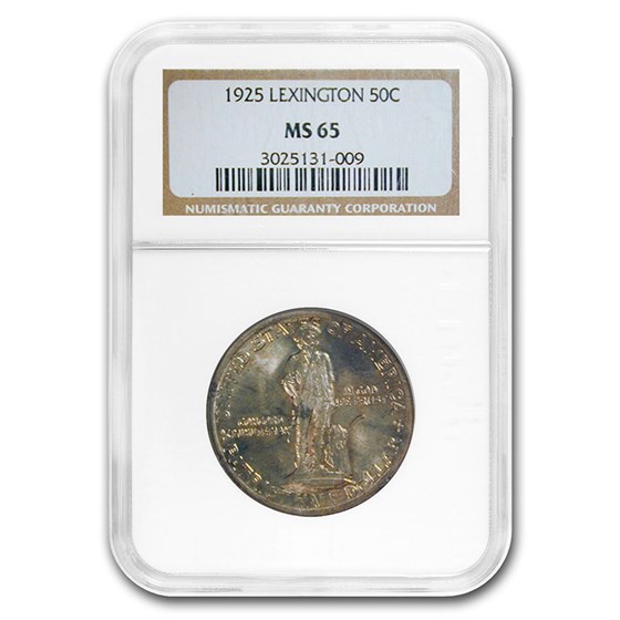1925 Lexington-Concord Sesquicentennial Half MS-65 NGC 1925 Lexington-Concord Sesquicentennial Half MS-65 NGC